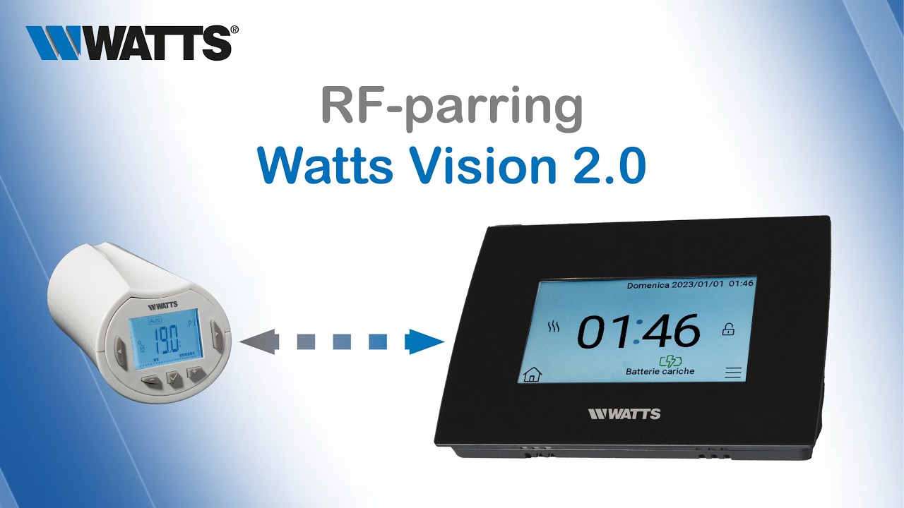 6. Parring af elektronisk termostathoved med centralenheden - Watts Vision&reg; 2.0