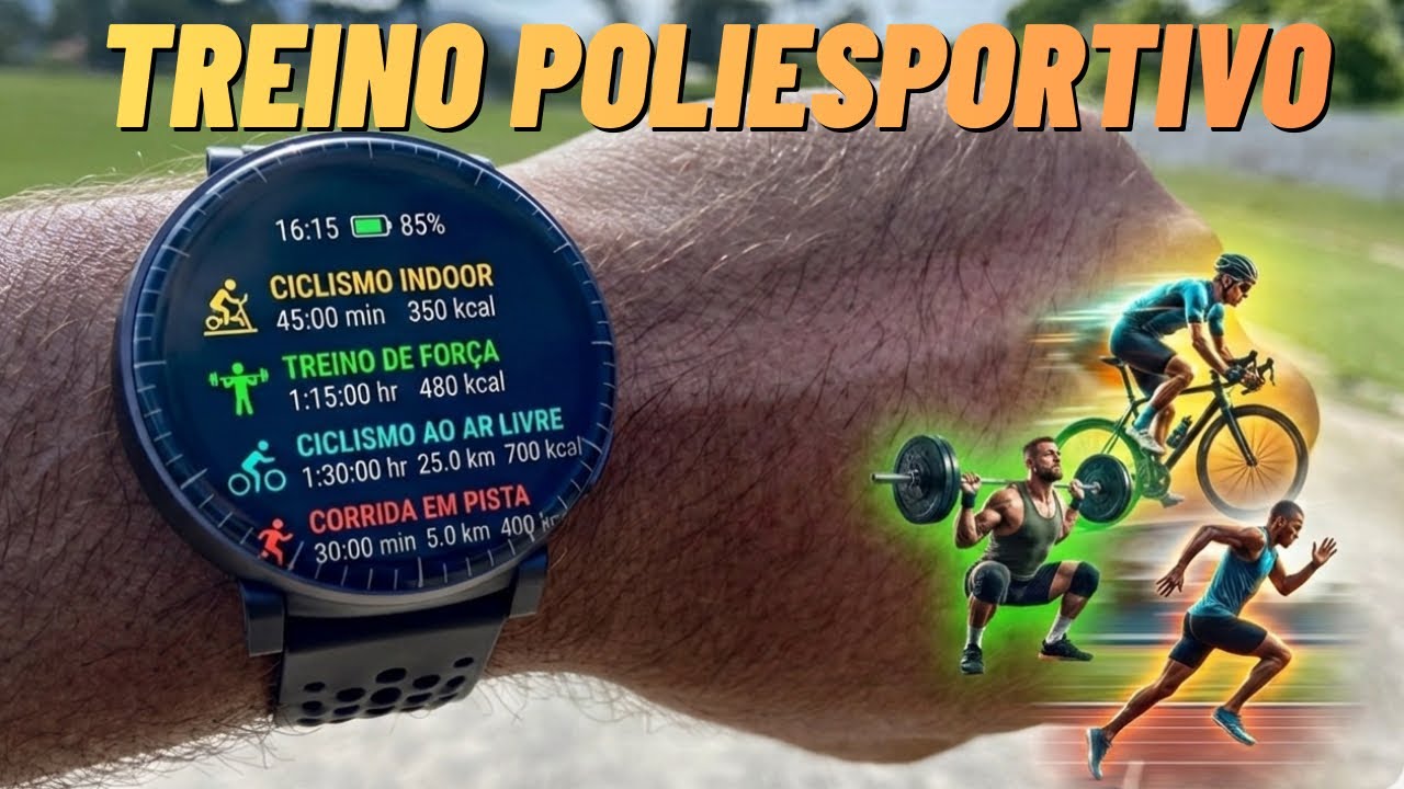 SMARTWATCH COM GPS E TREINO MULTI ESPORTIVO. COMBINE DIFERENTES TREINOS NA MESMA ATIVIDADE ESPORTIVA