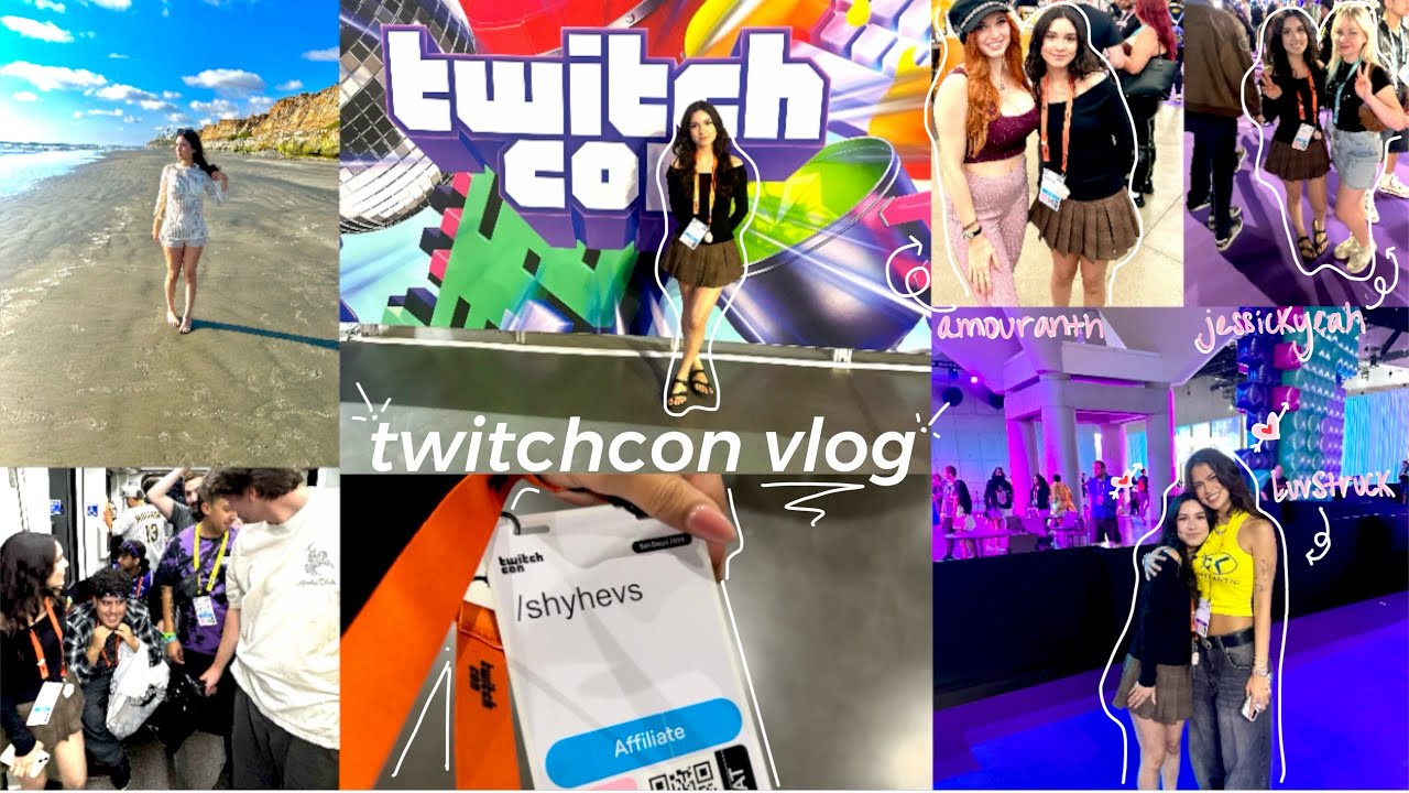 twitchcon 2024 vlog | meeting online friends, sagemommy, amouranth, luvstruck, beaches and more