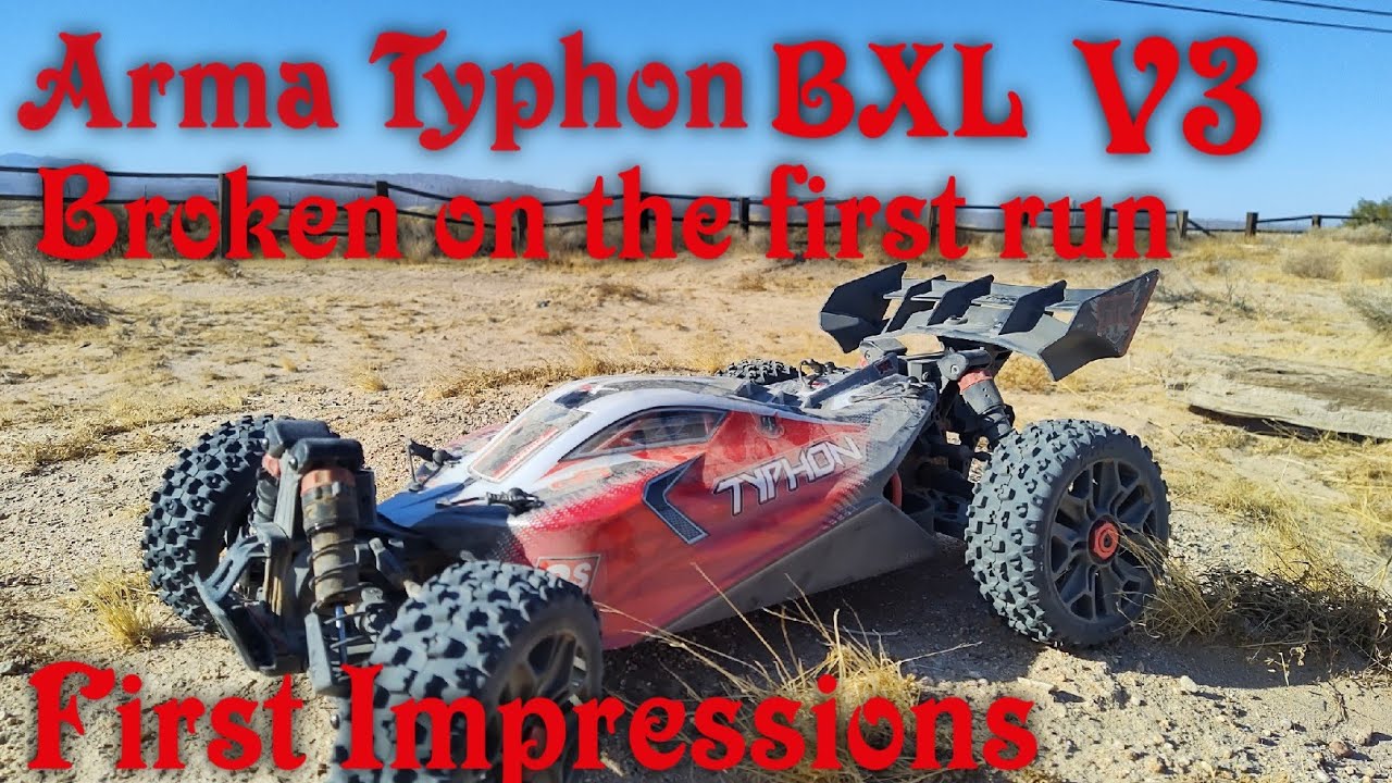 April 13, 2021 ARRMA TYPHON BXL 4X4 V3 FIRST RUN AND IMPRESSIONS.