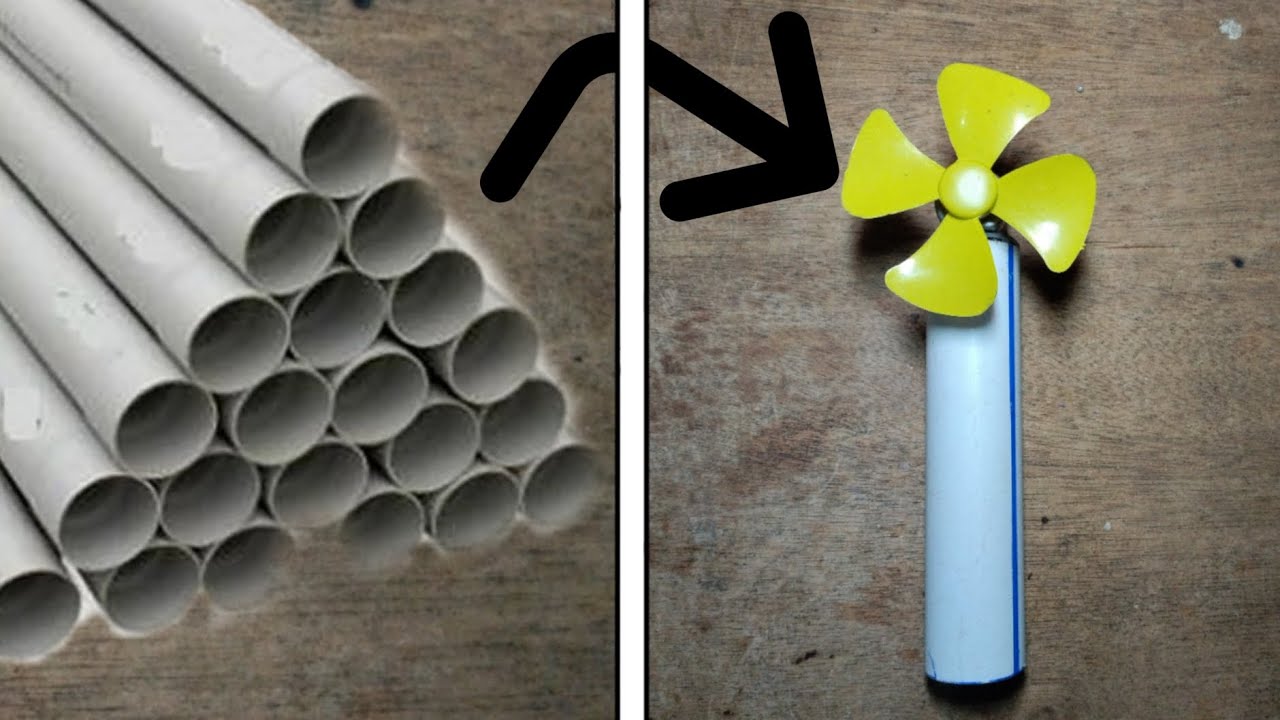 How to make rechargeable fan form PVC pipe 