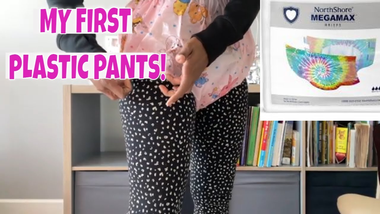 МОИ ПЕРВЫЕ ПЛАСТИКОВЫЕ ШТАНЫ! | Примеряю ПЛАСТИКОВЫЕ ШТАНЫ REARZ Christy Adult с подгузником TIE ...
