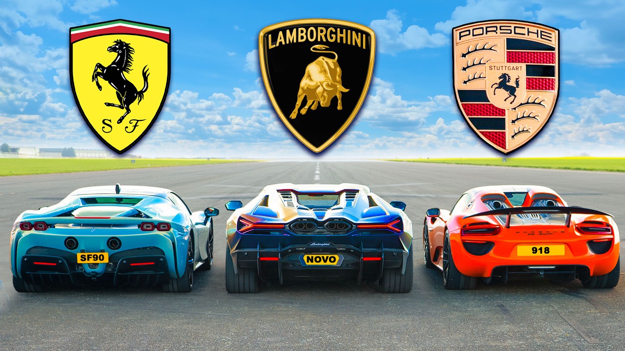 Lamborghini Revuelto vs Ferrari SF90 vs Porsche 918: CORRIDA DE ARRANCADA