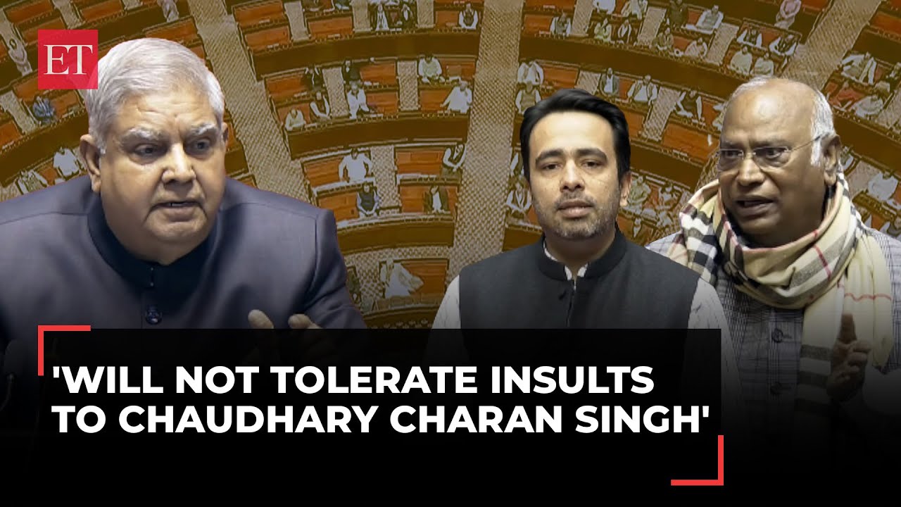 RS Chair Jagdeep Dhankhar to LoP Kharge: You virtually insulted Chaudhary Charan Singh, his legacy