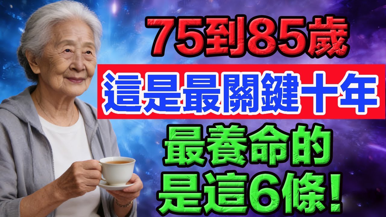 75到85歲這十年，最養命的不是散步喝水，而是這6條！   #老年智慧#老年故事#老年情感#老年生活 #修心修行 #傳統文化 #人生感悟 #佛法 #正能量 #禅意生活