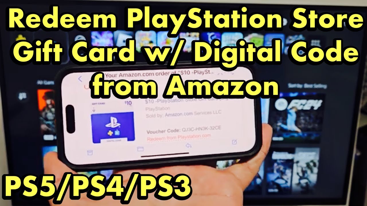Как использовать подарочную карту Amazon Playstation Store (цифровой код) (PS5/PS4/PS3)