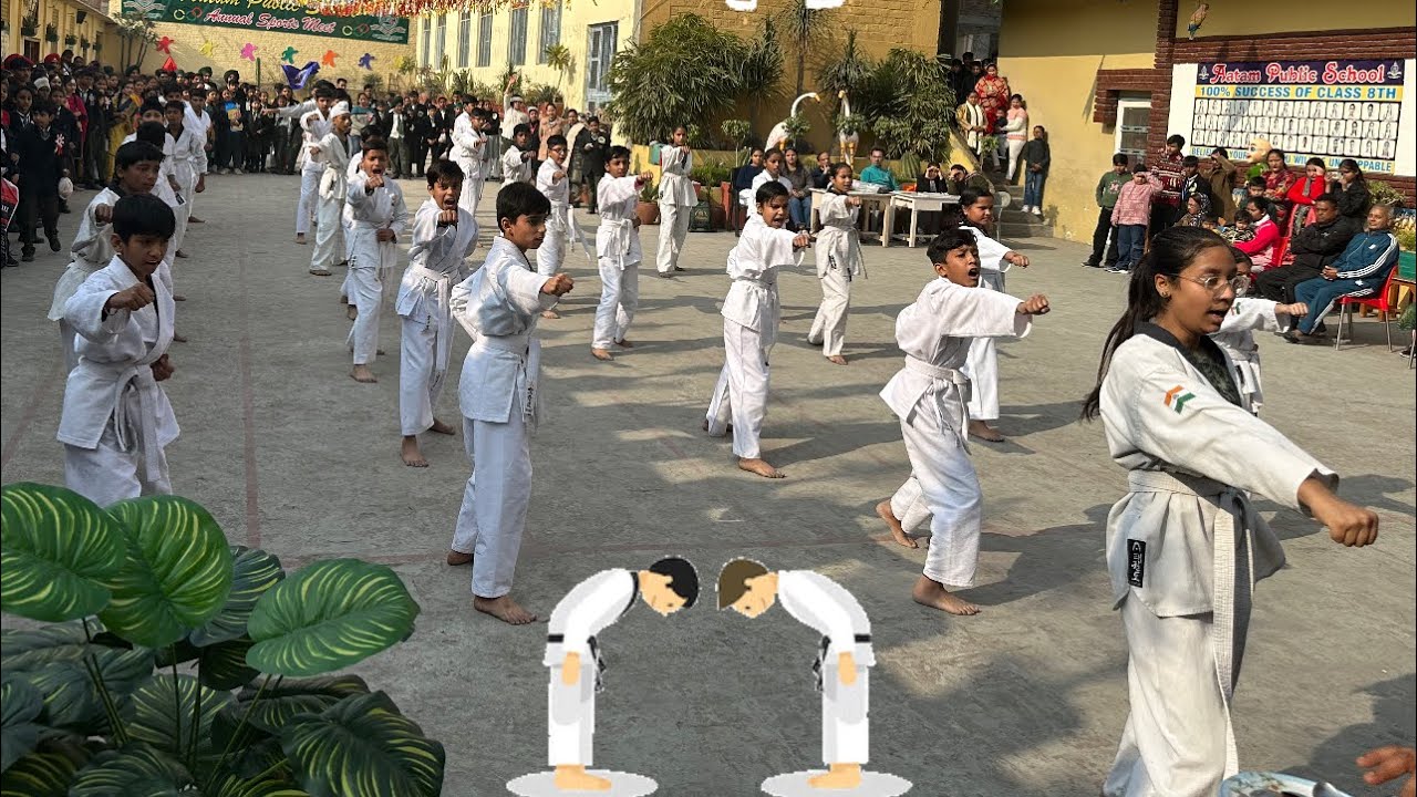 SESSION 2023-24 TAEKWONDO PERFORMANCE @aatampublicschooldevdard3422 🥋🥋🤼🤼 #sports #meet