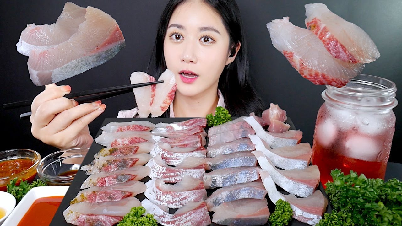 МУКБАНГ Сашими Из Желтохвоста, Сашими Из Кефаль Real Sound MUKBANG | ASMR | EATING SOUND