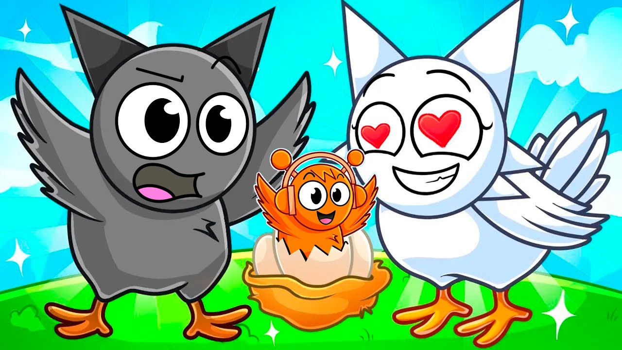 ¡Adoptando una FAMILIA DE PÁJAROS SPRUNKI en Roblox!