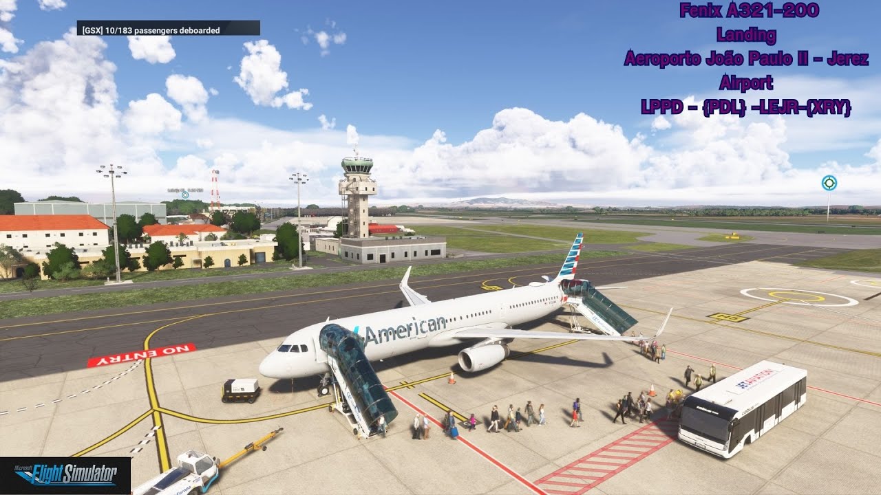 MSFS 2024  Fenix A321-200LandingAeroporto João Paulo II - Jerez AirportLPPD - {PDL} -LEJR-{XRY}