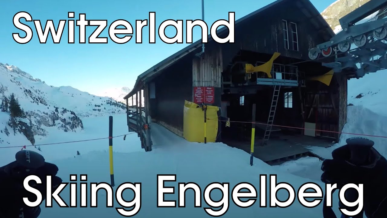 Skiing Engelberg: Jochstock,  Engstlenalp,  Engelberg (Switzerland in Winter)