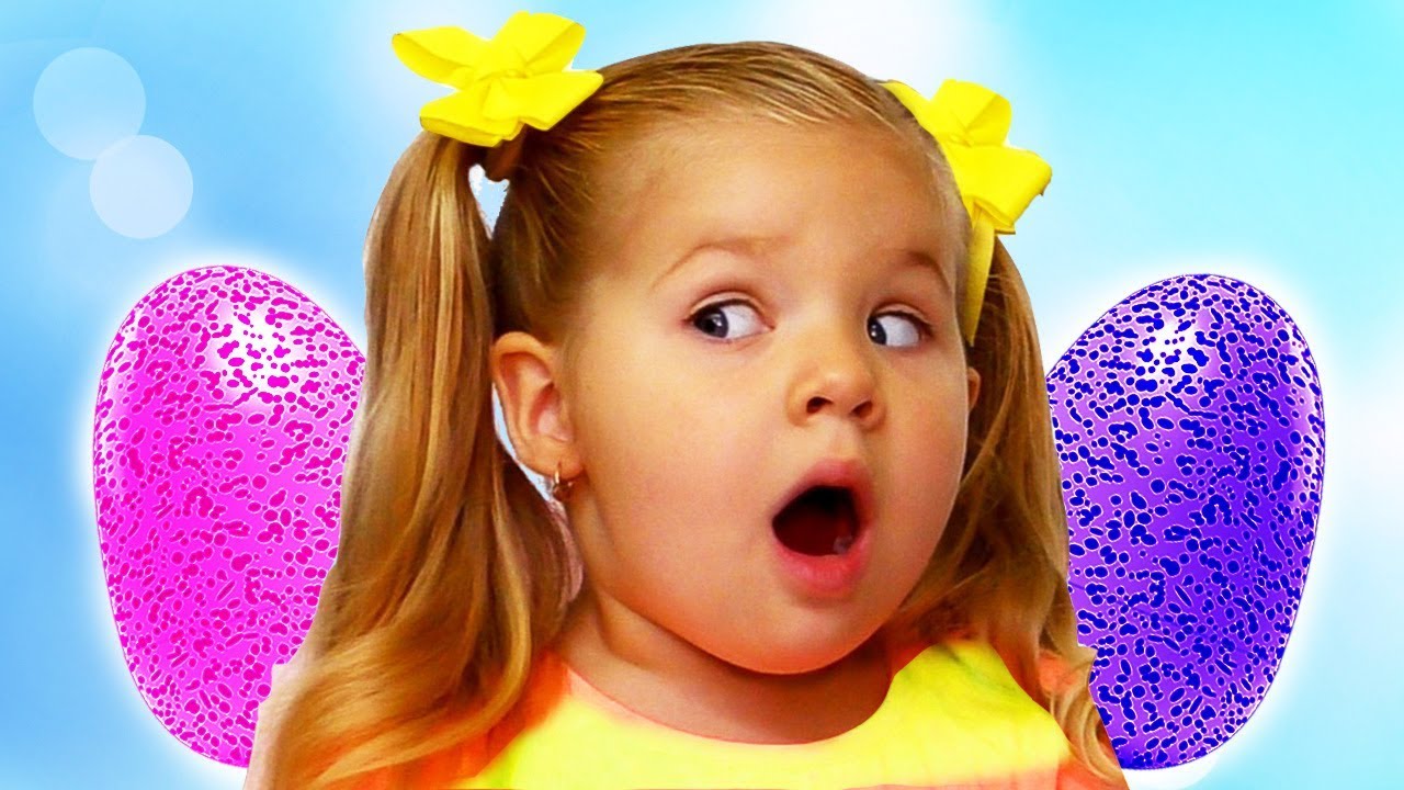 Diana plays with Hatchimals Surprise Eggs