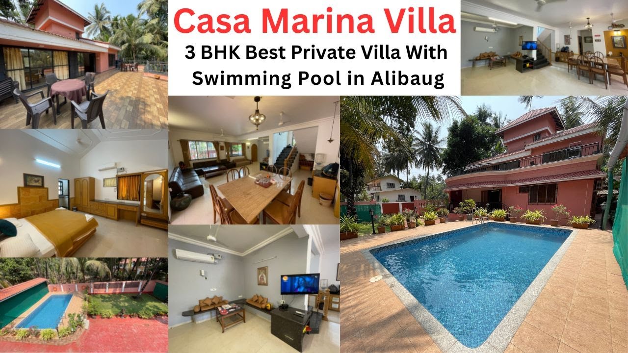 Casa Marina Villa | 3 BHK Best Private Villa With Swimming Pool in Alibaug | Nagaon Beach Alibaug