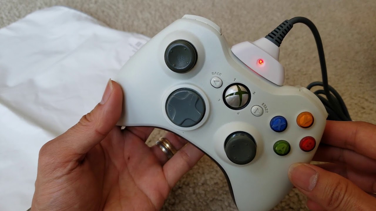 Распаковка игрового контроллера Microsoft XBOX 360, USB-кабель для зарядки и передачи данных для ...