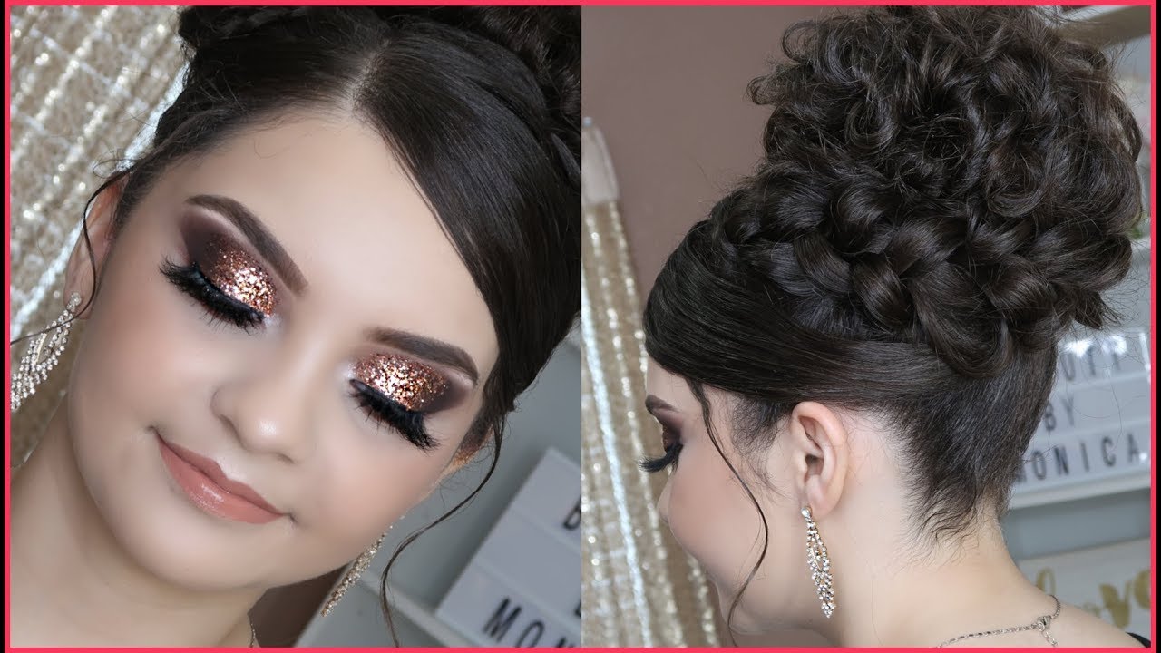 PEINADOS RECOGIDOS FÁCILES Y MAQUILLAJES PARA QUINCEAÑERA XV 15 AÑOS FIESTA NOVIA BODA GRADUACIÓN
