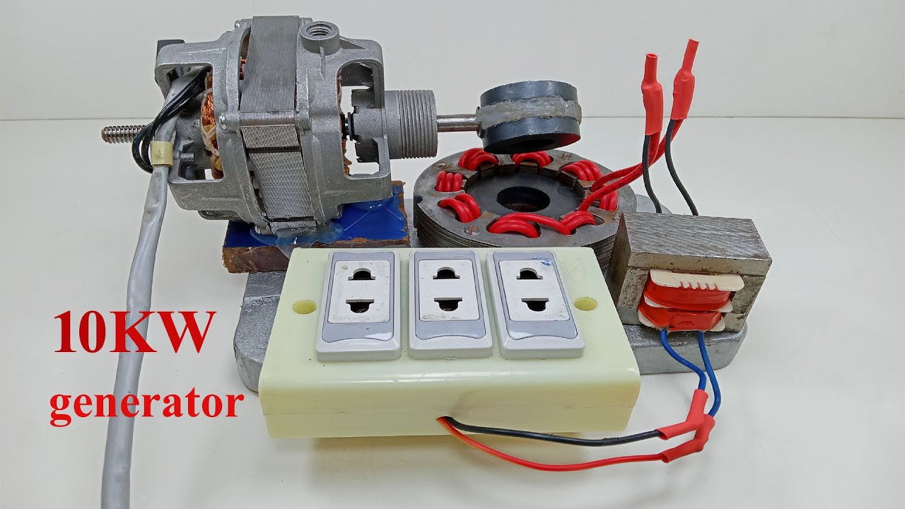 Free Energy 100% AC generator self-running machine using PVC wire AC Motors at home
