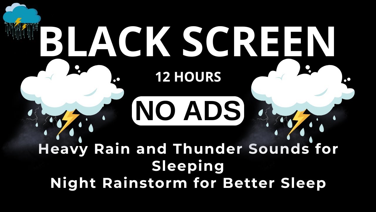 🔴 Super Heavy Rain Sound to Fall Asleep in 5 Minutes and Beat Insomnia | Noise Cancelling Sound