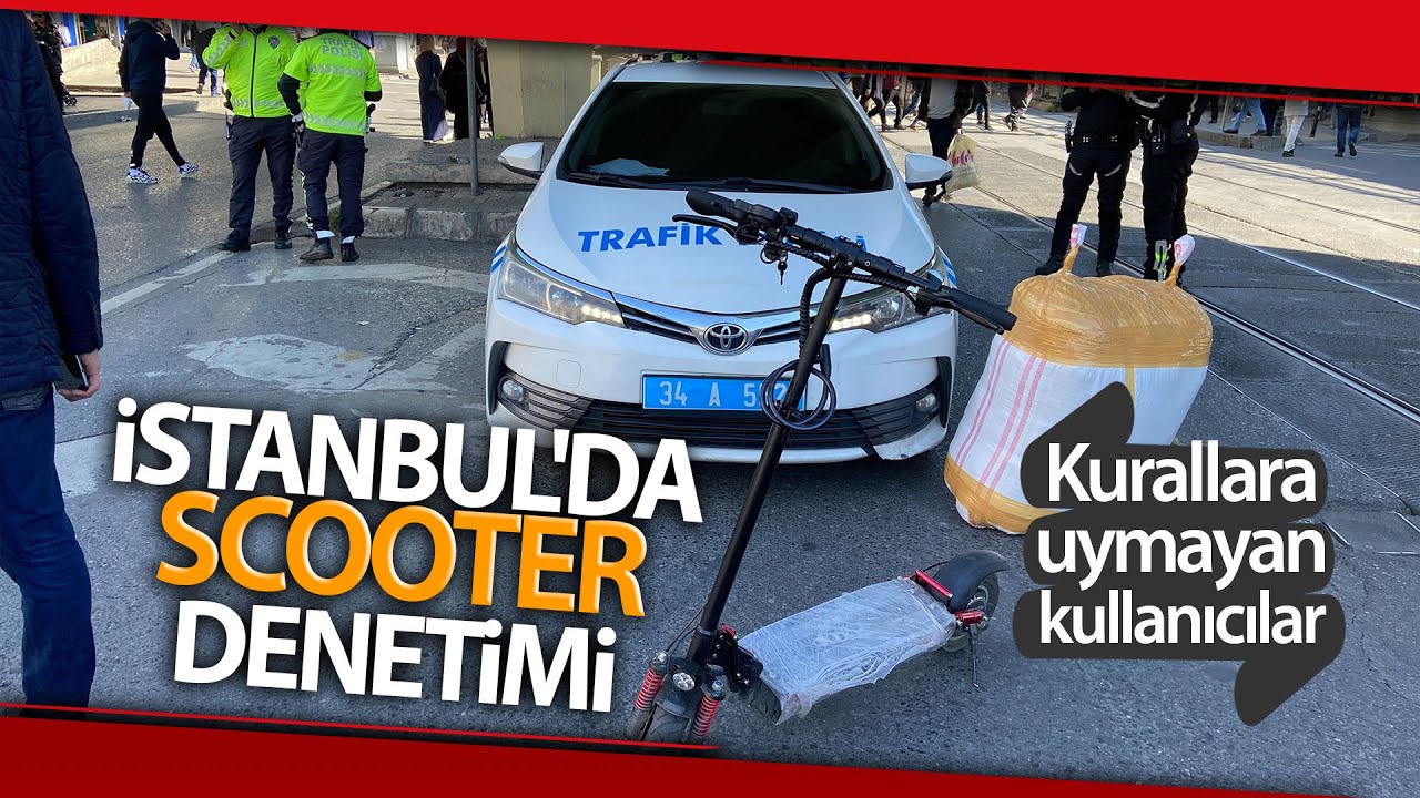 Fatih’te Kurallara Uymayan Elektrikli Scooter Sürücülerine Ceza Yağdı