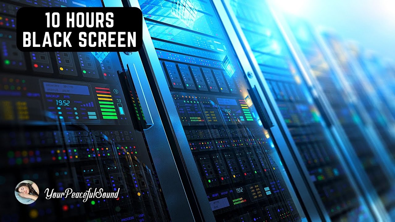SERVER ROOM Sound | 10 Hours WHITE NOISE Black Screen | Calm, Relax, Soothe a Baby