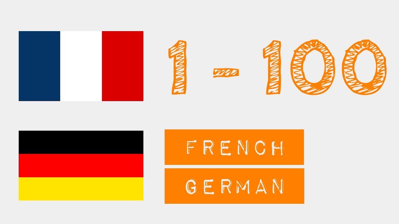 Zahlen von 1 bis 100 auf  - Französisch - Deutsch
