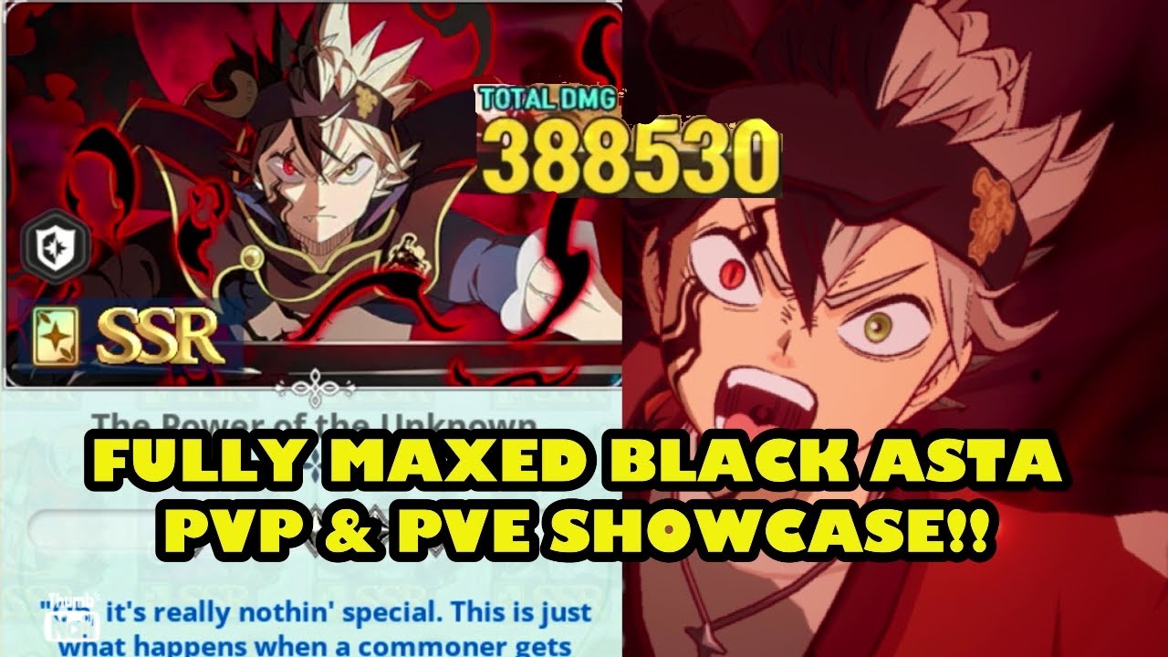 MAX DUPED Black Asta SHOWCASE! PVP & PVP MONSTER!! (Black Clover Mobile)