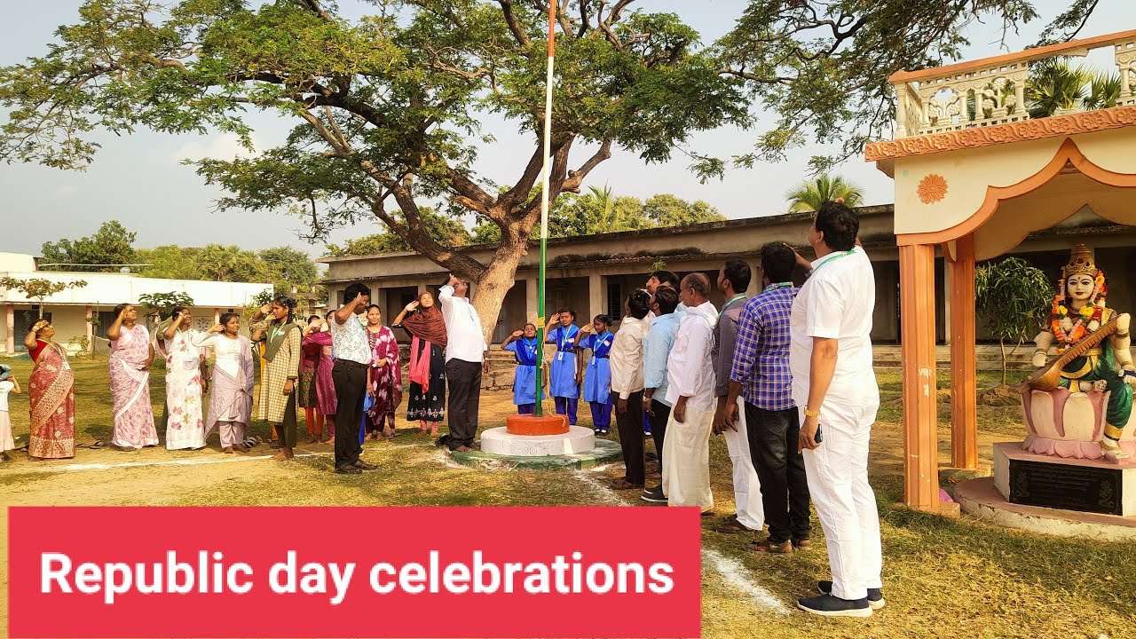 Republic day celebrations in Z.P.H.S Nizampatanam