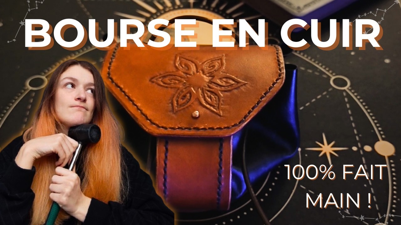 J’ai fabriqué une bourse en cuir pour dés de jeu 🎲 | Artisanat & Secret Santa