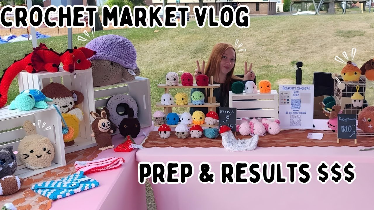Видеоблог Crochet Market 🧶 Подготовка и результаты $$$