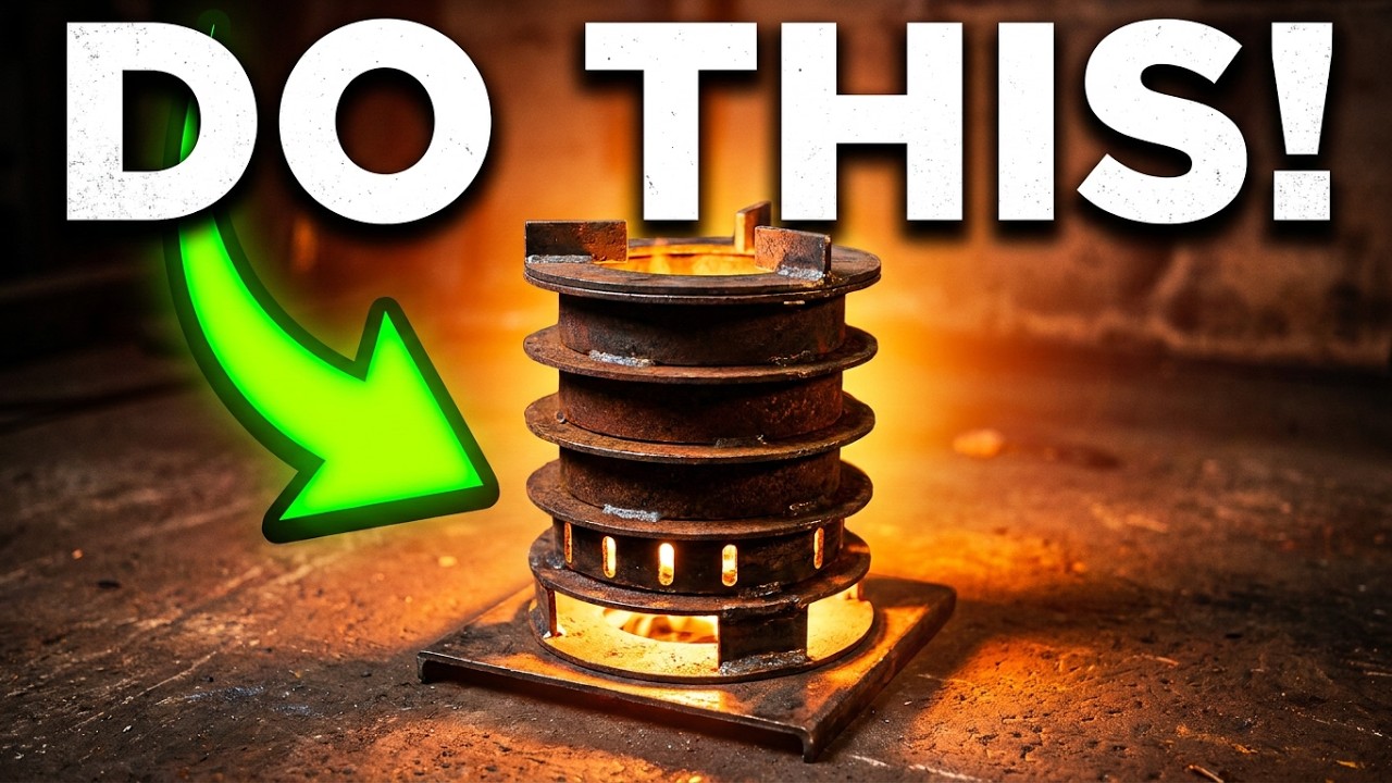 como fazer um fogão feito com roda de ferro