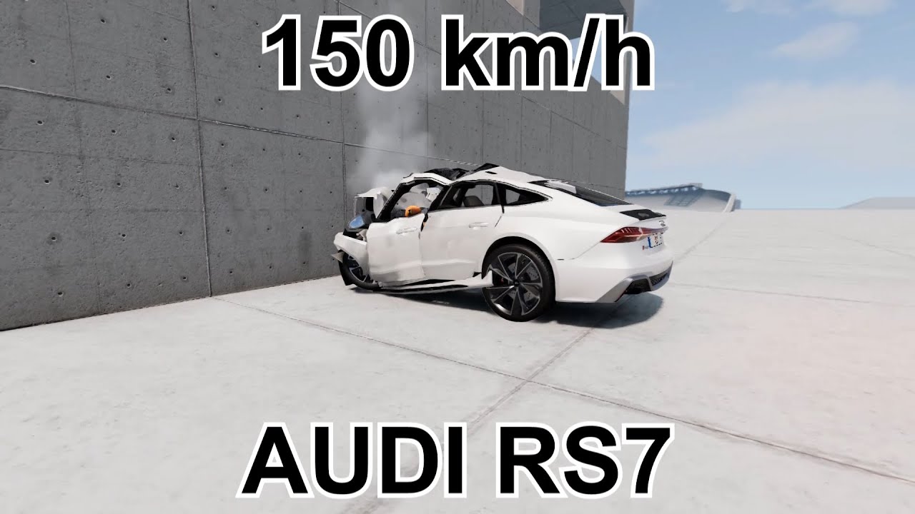 AUDI RS7 vs Wall | BeamNG.drive Ultra-Realistic Crash Simulation