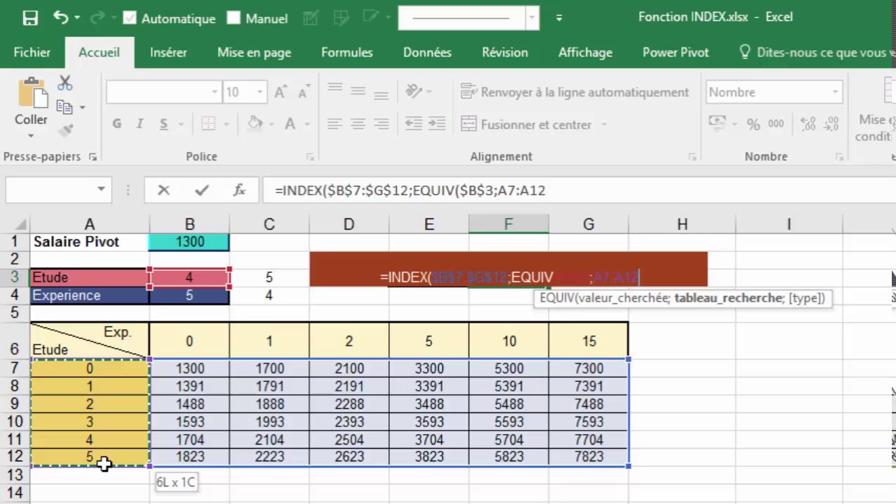 La fonction INDEX dans Excel (3 utilisations différentes)