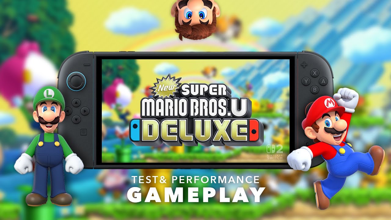 New Super Mario Bros U Deluxe Nintendo Switch 2 Gameplay | Improved Graphics and Performance 🎮