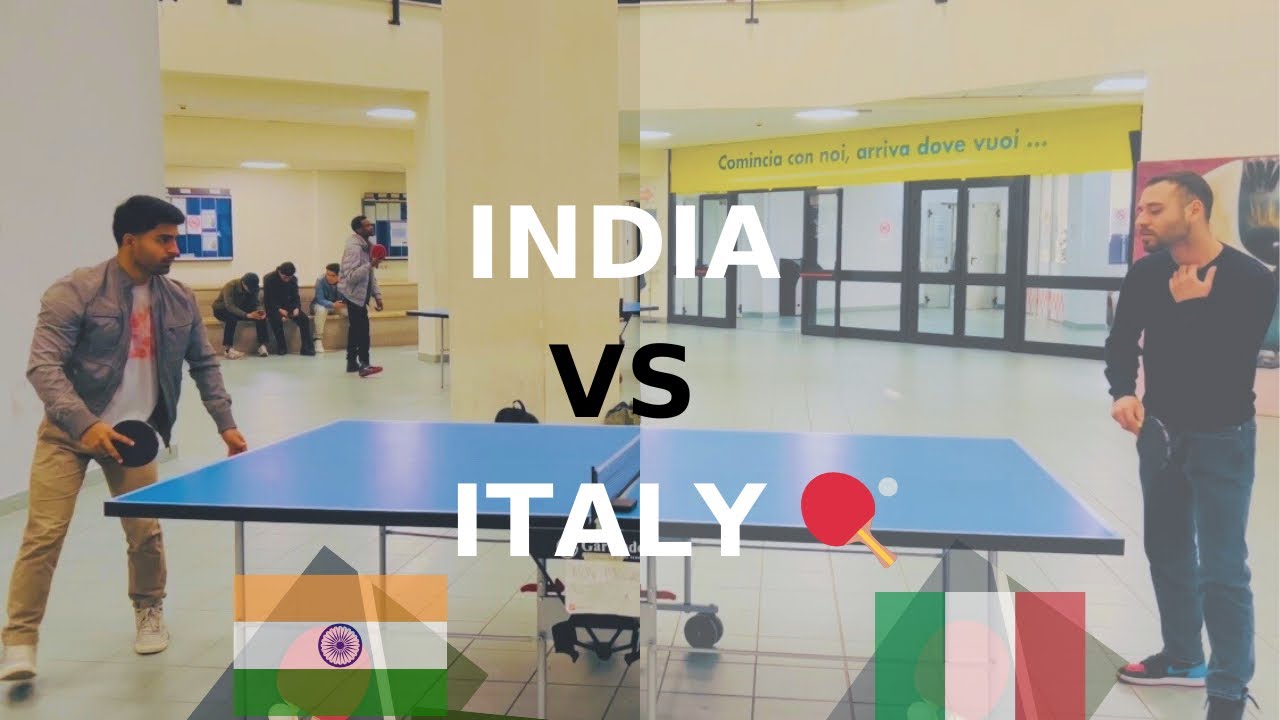 India vs Italy Table Tennis Match at College 🏓🇮🇹