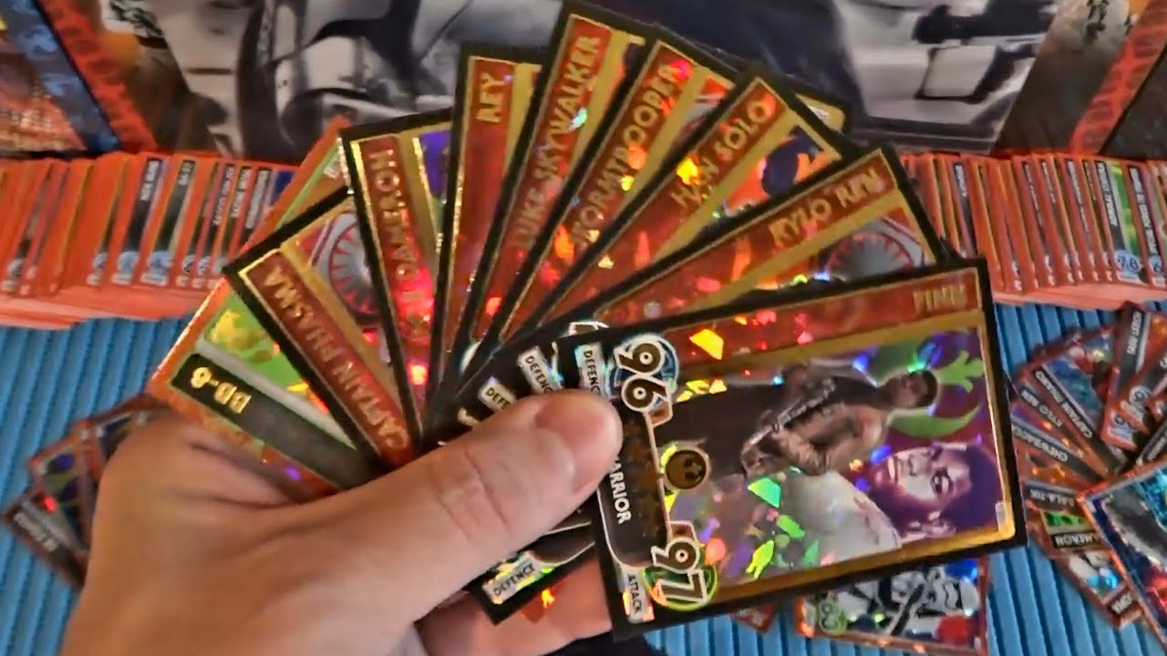 Quick Unboxing: Part-2 Topps Star Wars Force Attax Extra TFA Full booster box Rare Cards Collection 