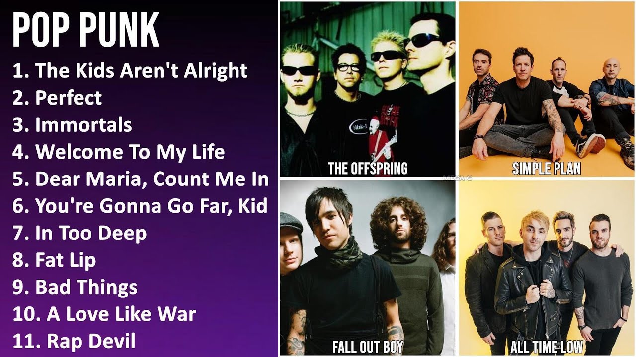 POP PUNK Mix - The Offspring, Simple Plan, Fall Out Boy, All Time Low - The Kids Aren't Alright,...