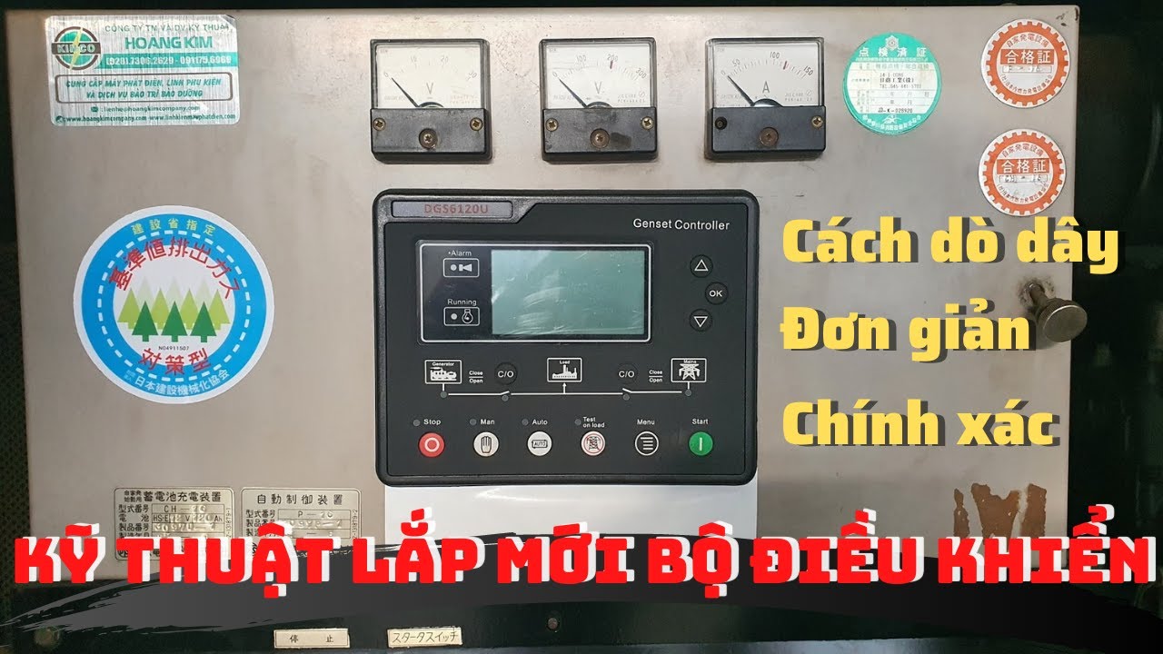 Lắp bộ điều khiển Smartgen mới cho máy phát điện của nhật | Quang máy phát điện