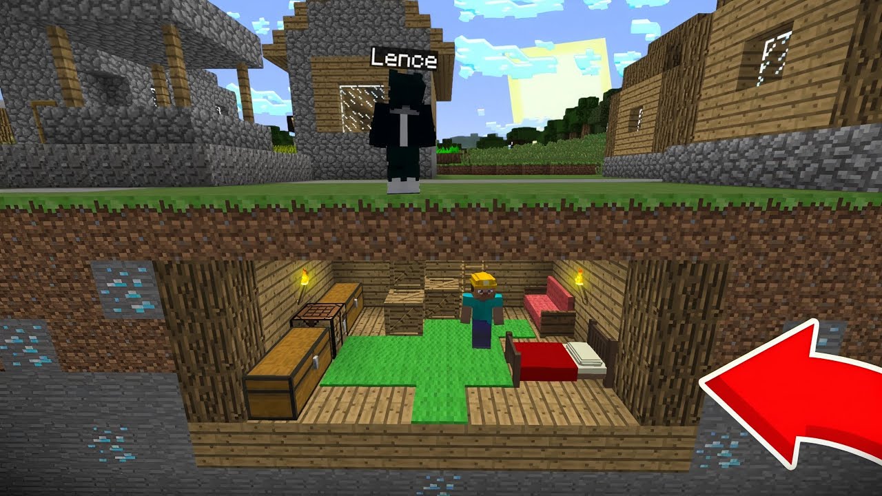 ЧТО НАХОДИТСЯ В ЭТОМ ДОМЕ ПОД ЗЕМЛЁЙ В МАЙНКРАФТ