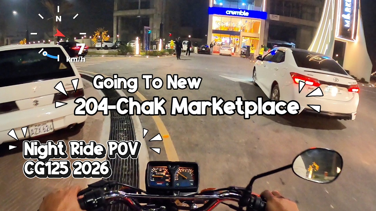 Going to NEW 204-Chak Marketplace,  KFC or Crumble 🍗🍦 | Night Ride POV | CG125 2026 | Motovlog