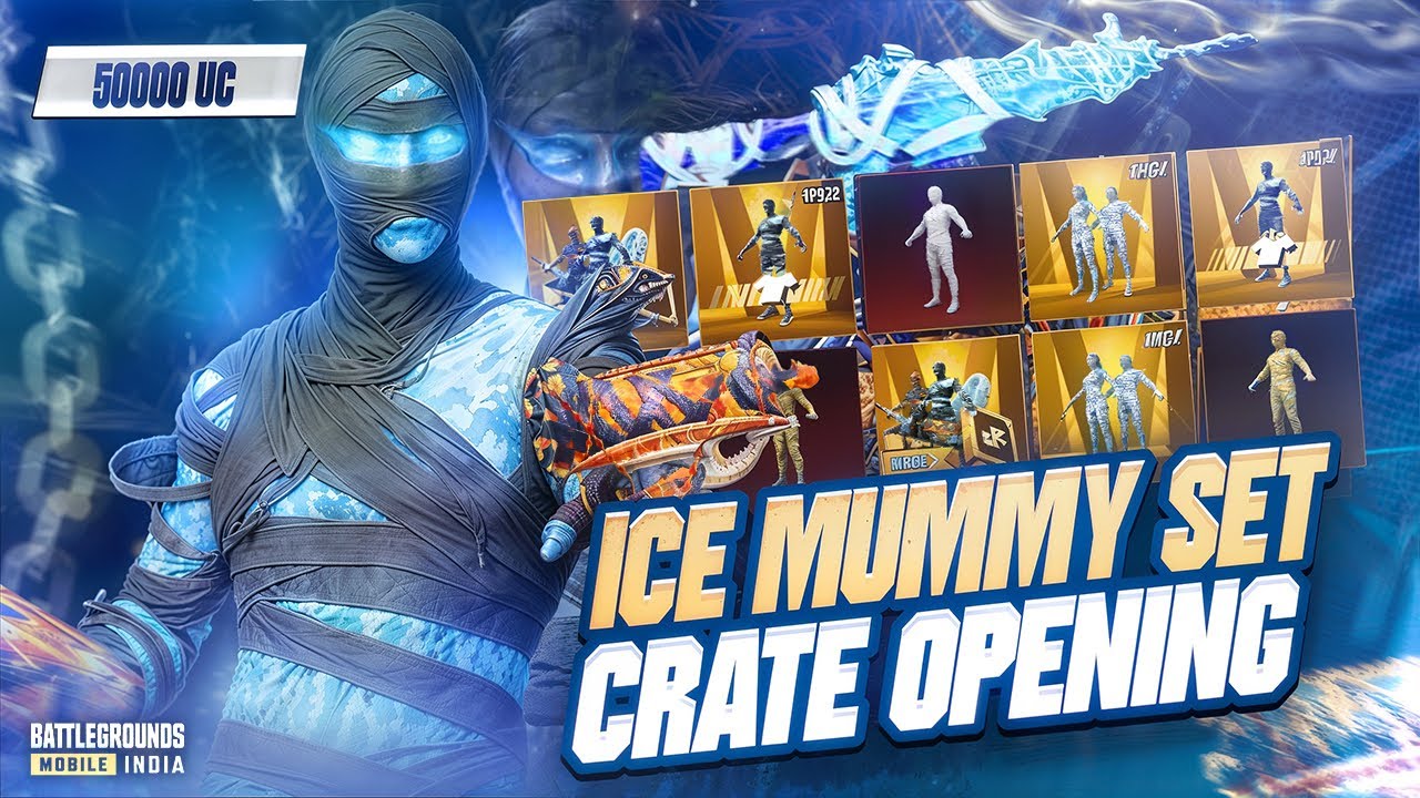 😱OMG! NEW ICE GLACIER MUMMY SUIT & FIRE UZI CRATE OPENING IN BGMI $30000 UC 😱ALL MUMMY SUIT RETURN 🔥
