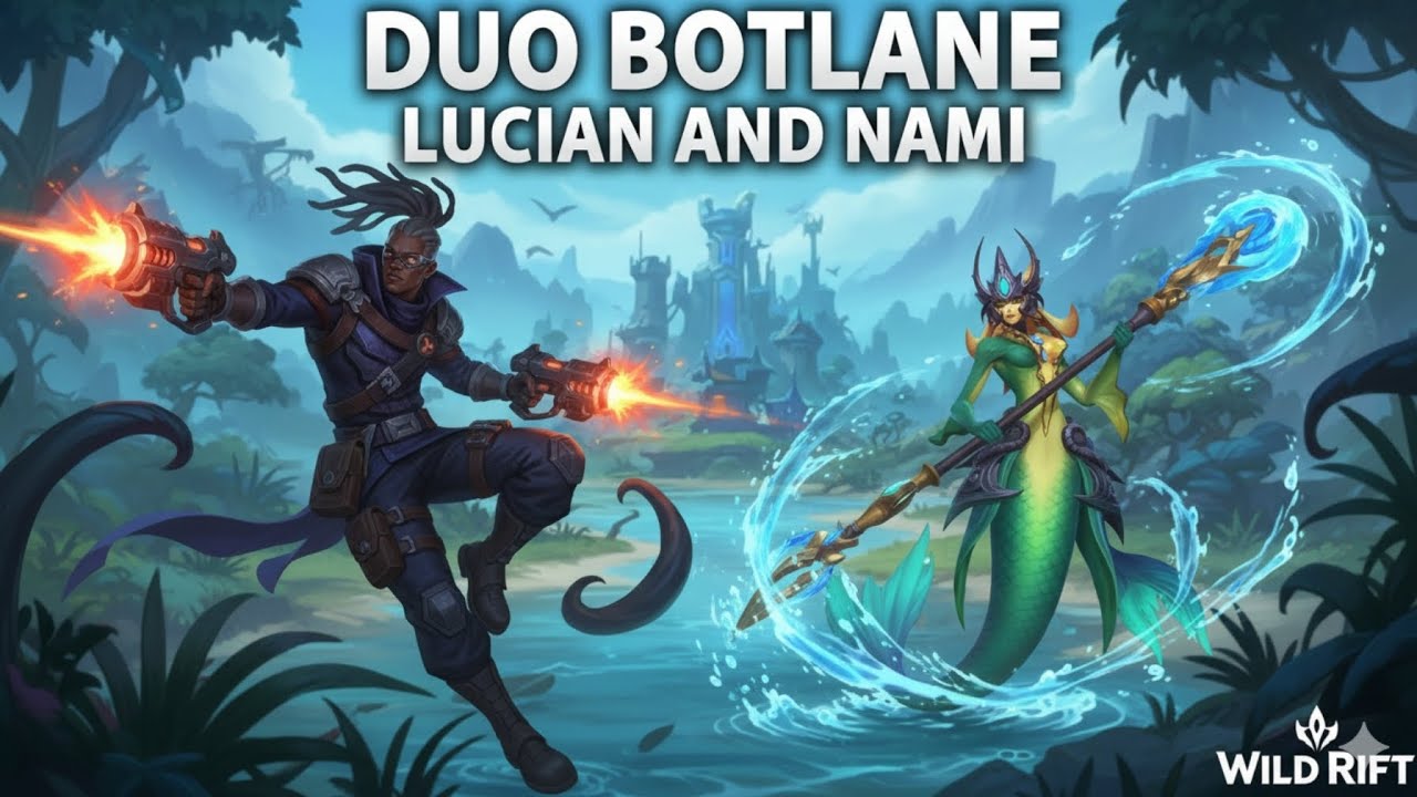 💥 BOTLANE DESTRUCTION 💥 Lucian & Nami Duo Botlane - League of Legends Wild Rift Gameplay