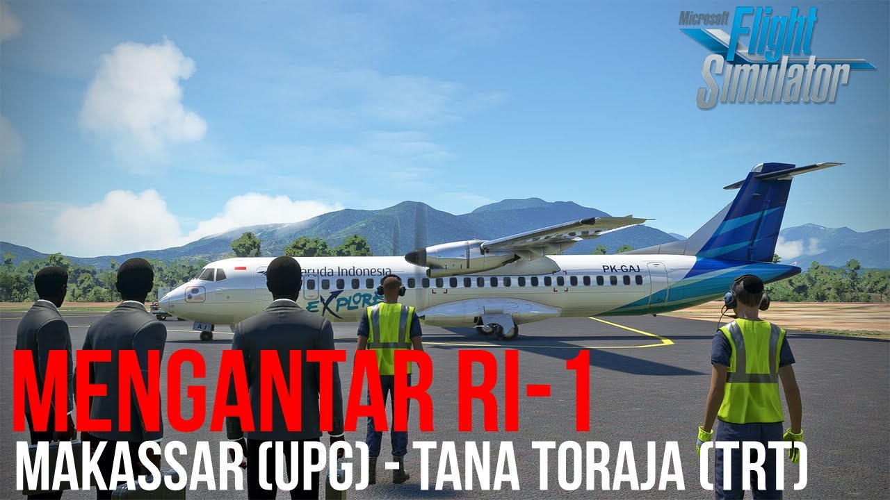 Garuda Indonesia ATR 72 ke Bandara Toraja Baru - Microsoft Flight Simulator Indonesia 2020 Indonesia