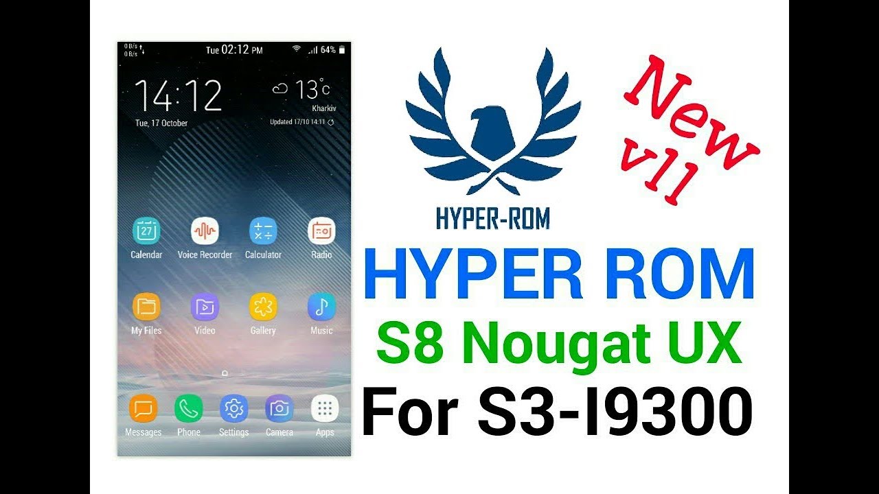 NEW !!! HYPER ROM V11 S8 Nougat UX For S3 GT-I9300
