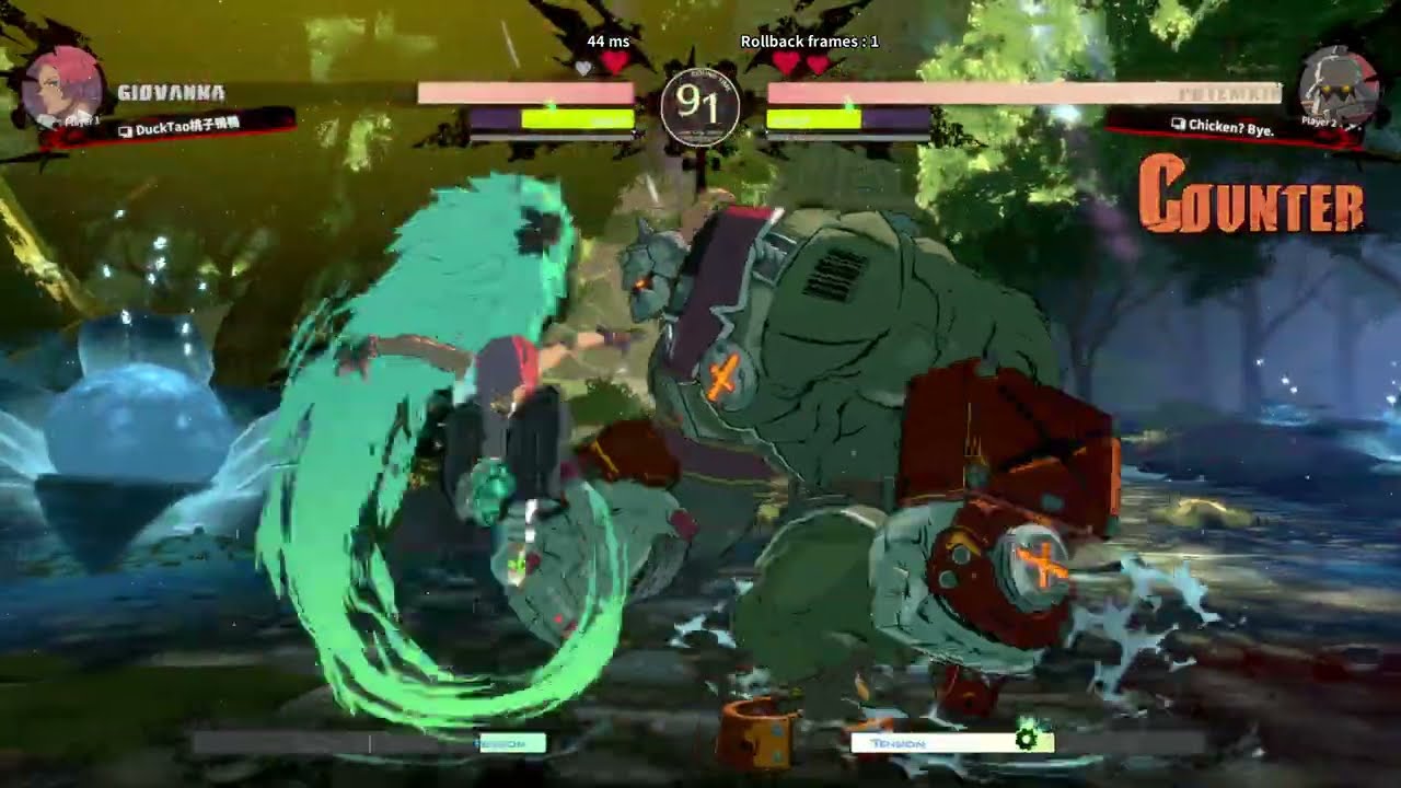 GGST Giovana training vs Potemkin (1:8)