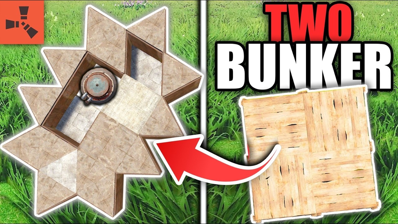 Simple 2x2 Dual Bunker Base (Solo/Duo/Trio) &ndash; Rust Design 2025