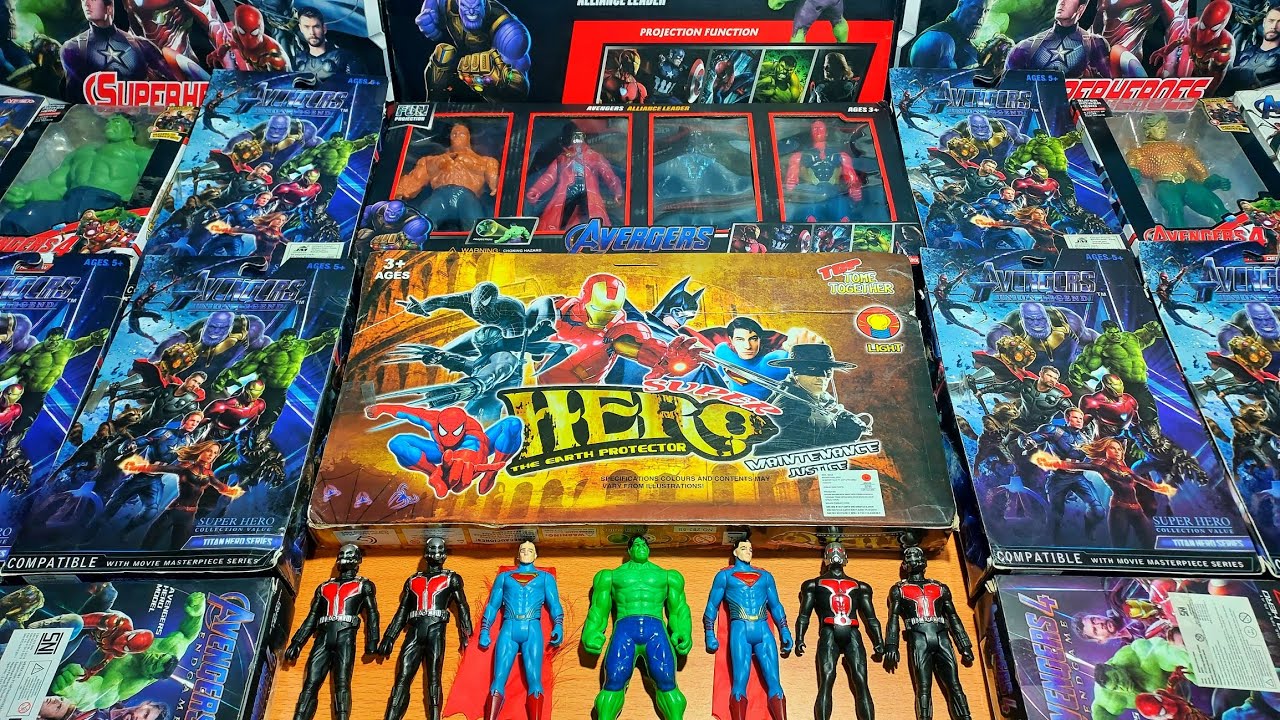 AVENGERS TOYS/Action Figures/Unboxing/Cheap Price/Spiderman,Thor,Thanos,Batman,Hulk/Toys.#eps 399