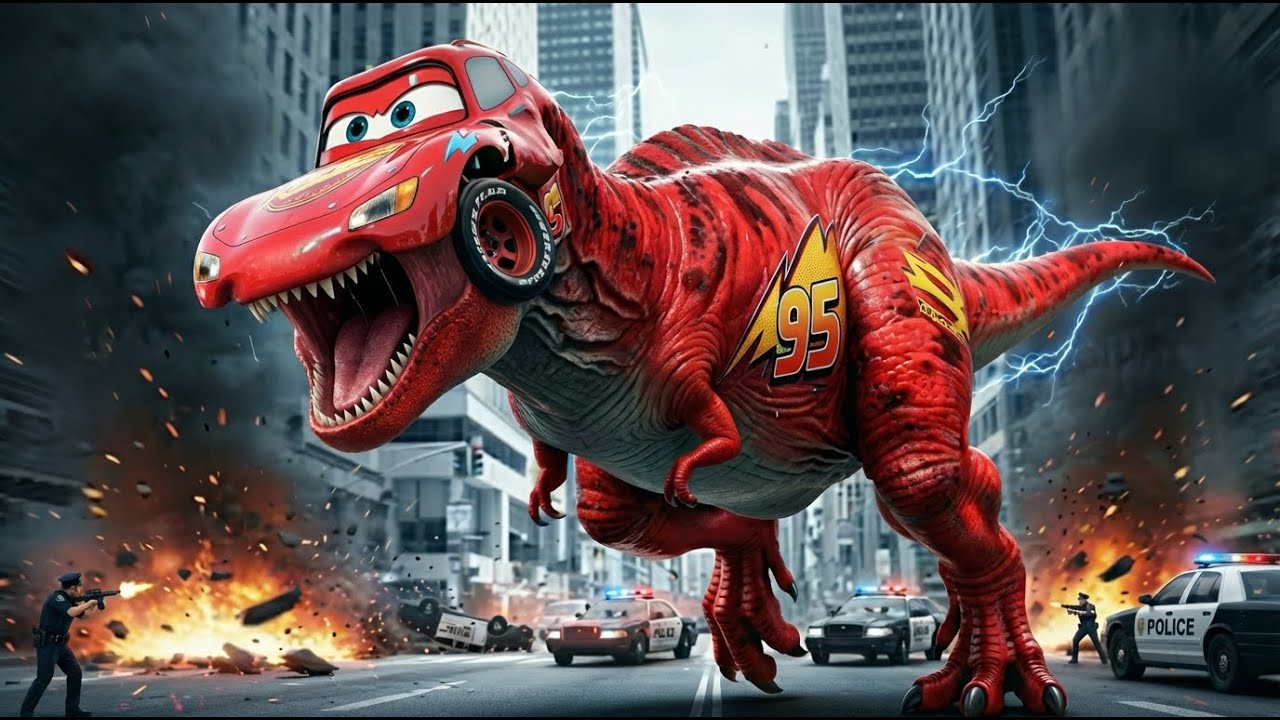 Lightning McQueen Monster Race! 😱 The Epic Rescue Mission by Brave Kittens🐱