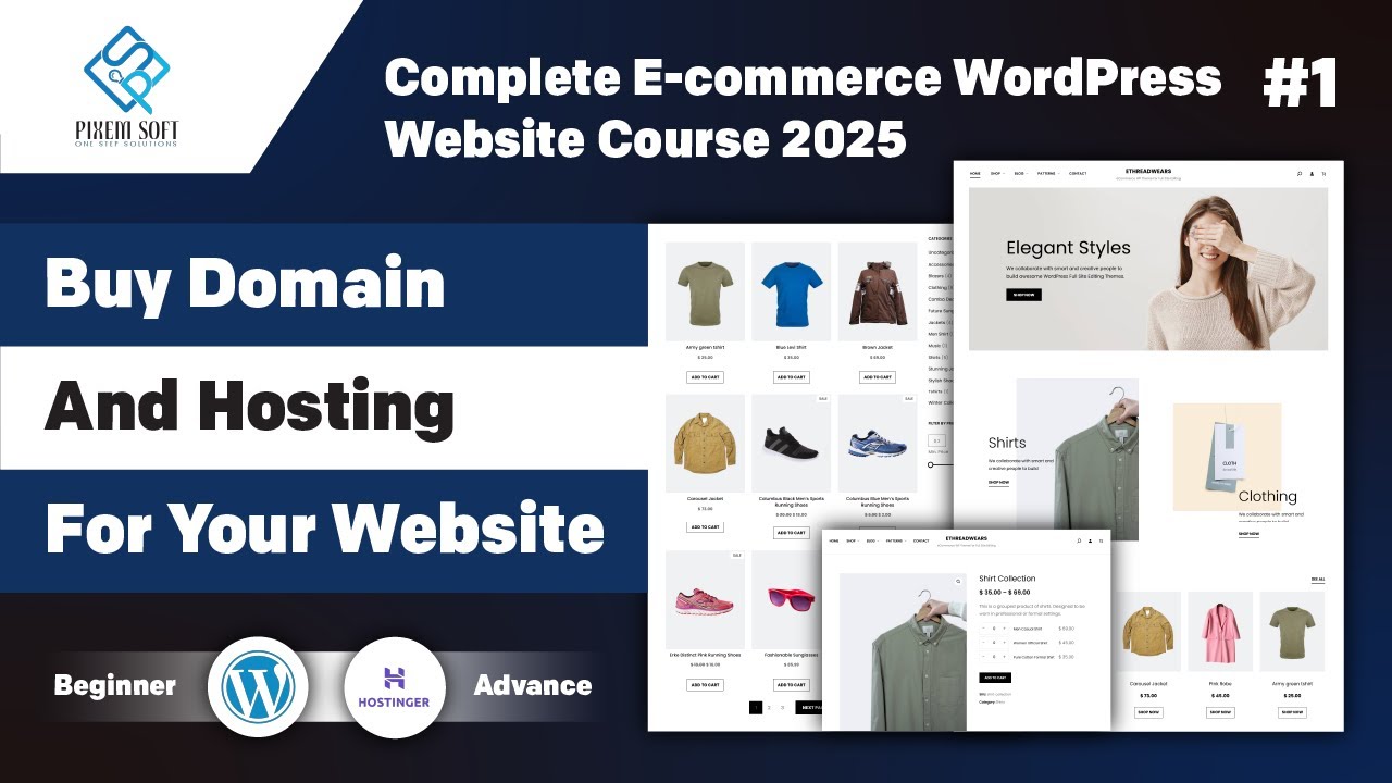 Buy Domain & Hosting for E-Commerce Website |Complete WordPress Development video 2025 (Hindi/Urdu)