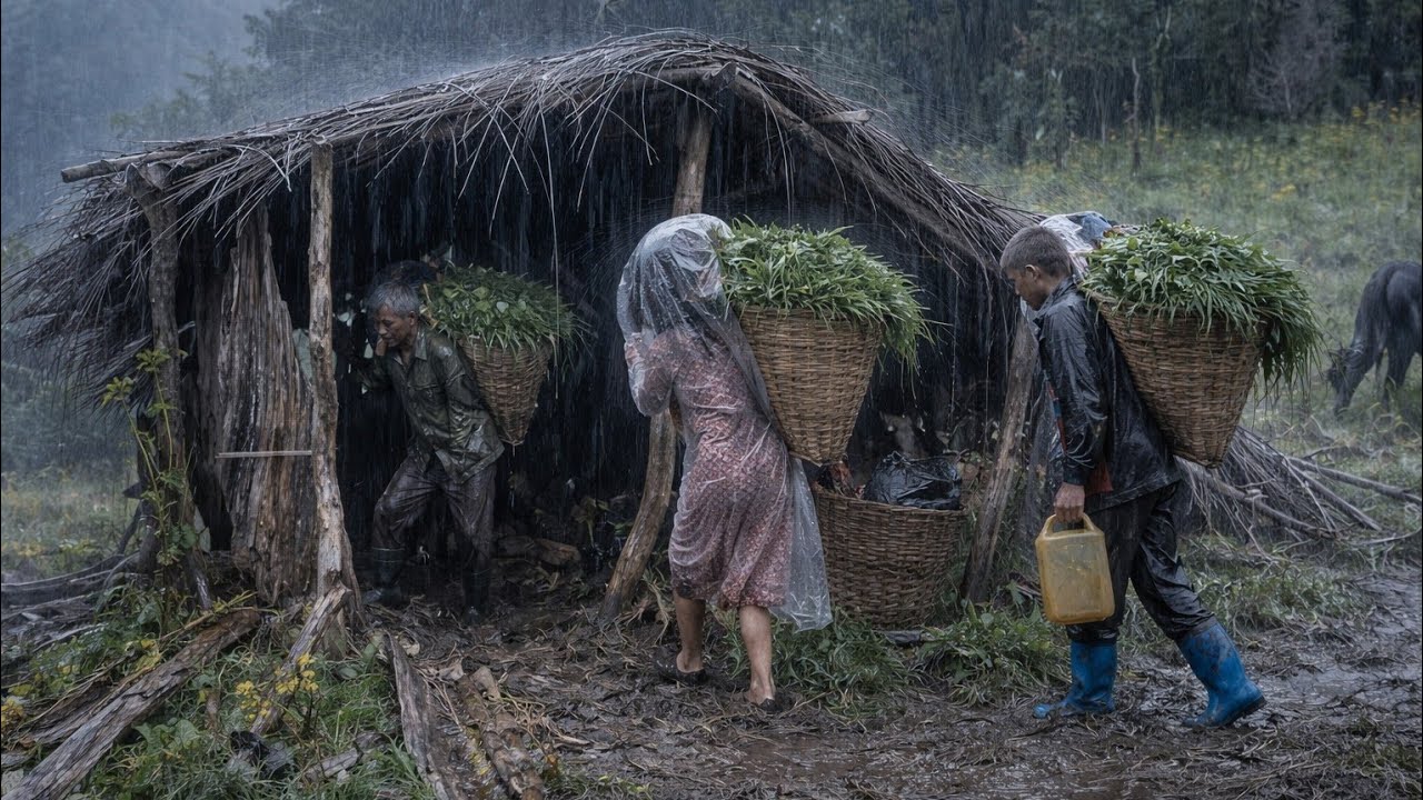 This is Himalayan Village || During the Heavy Rainy Season |Daily Activities People in Village Life