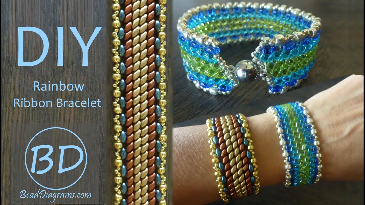Tutorial - Rainbow Ribbon Bracelet