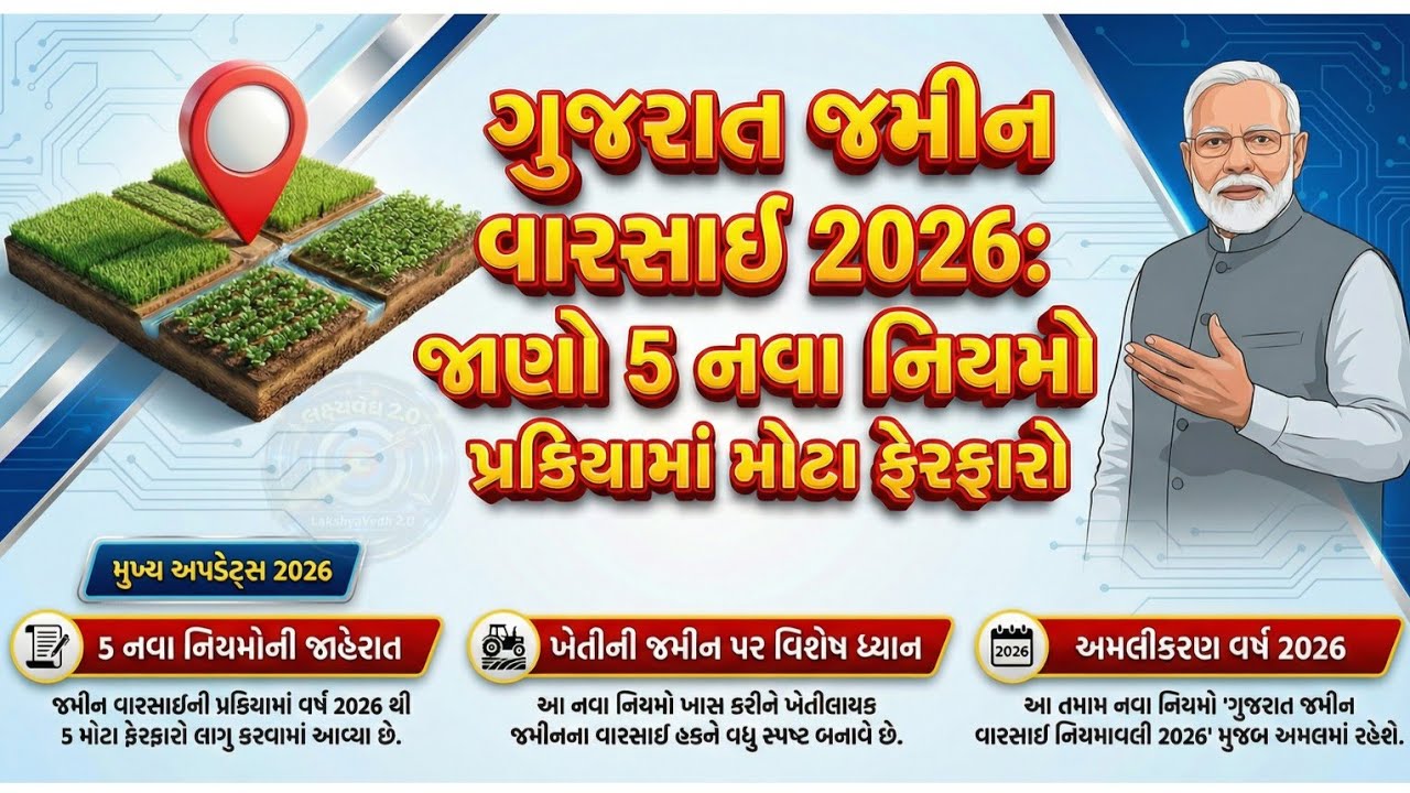 📑 જાન્યુઆરી ૨૦૨૬થી બદલાયા જમીનના નિયમો🎯|| દીકરીઓનો હક અને વારસાઈની નવી રીત! ||